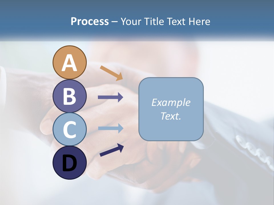 Two People Shaking Hands Over A Piece Of Paper PowerPoint Template