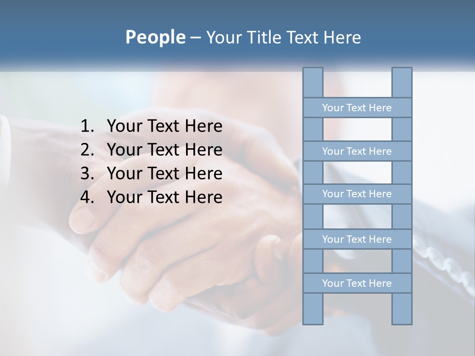 Two People Shaking Hands Over A Piece Of Paper PowerPoint Template