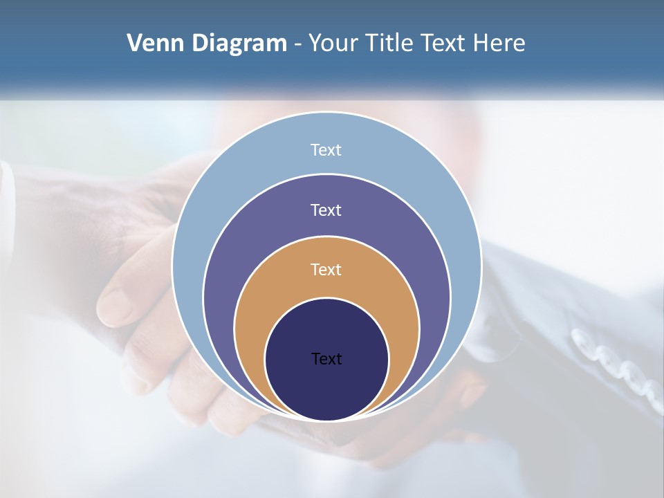 Two People Shaking Hands Over A Piece Of Paper PowerPoint Template
