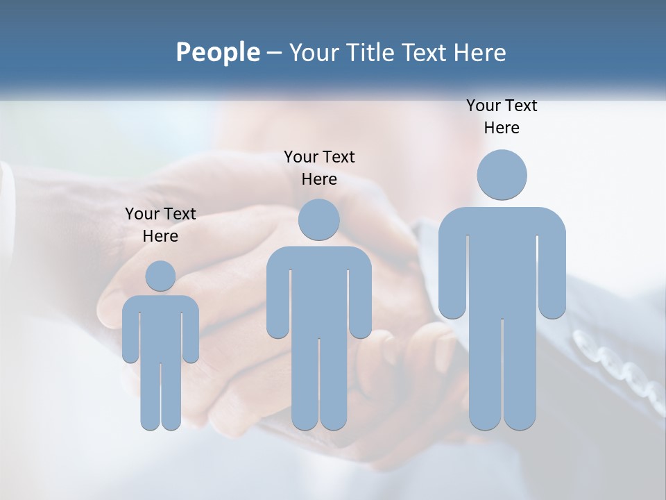 Two People Shaking Hands Over A Piece Of Paper PowerPoint Template