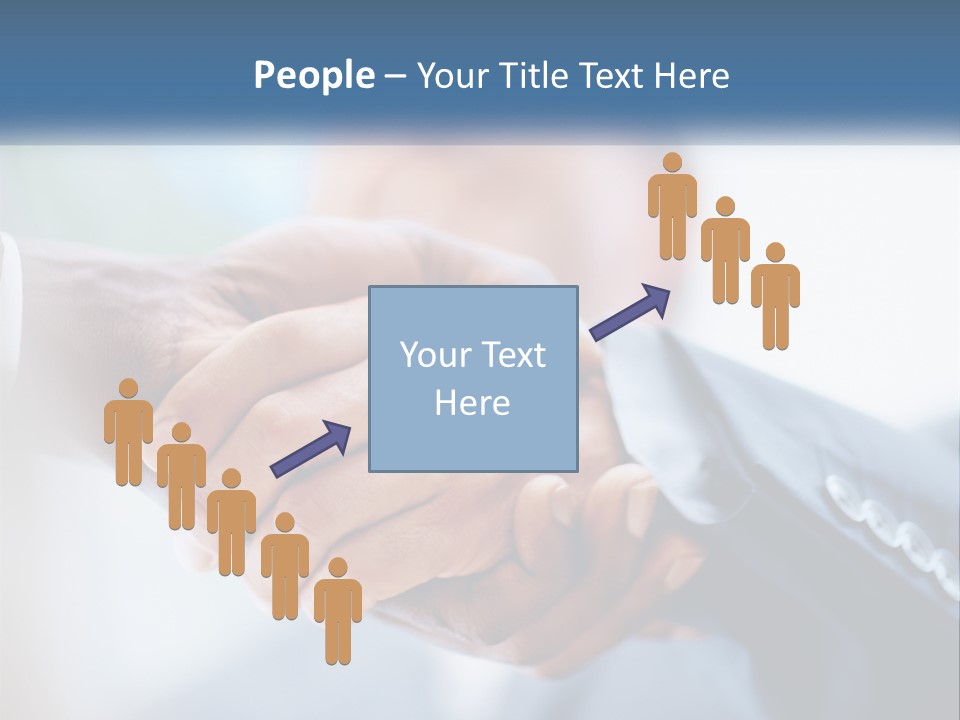 Two People Shaking Hands Over A Piece Of Paper PowerPoint Template