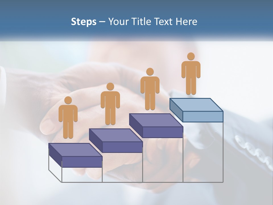 Two People Shaking Hands Over A Piece Of Paper PowerPoint Template