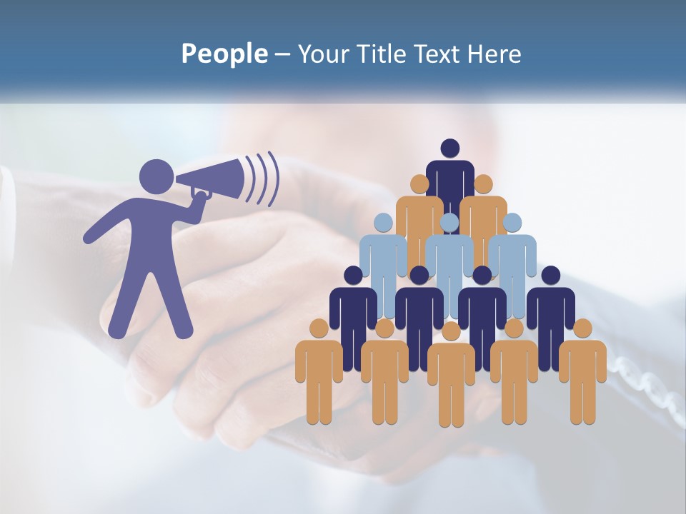 Two People Shaking Hands Over A Piece Of Paper PowerPoint Template