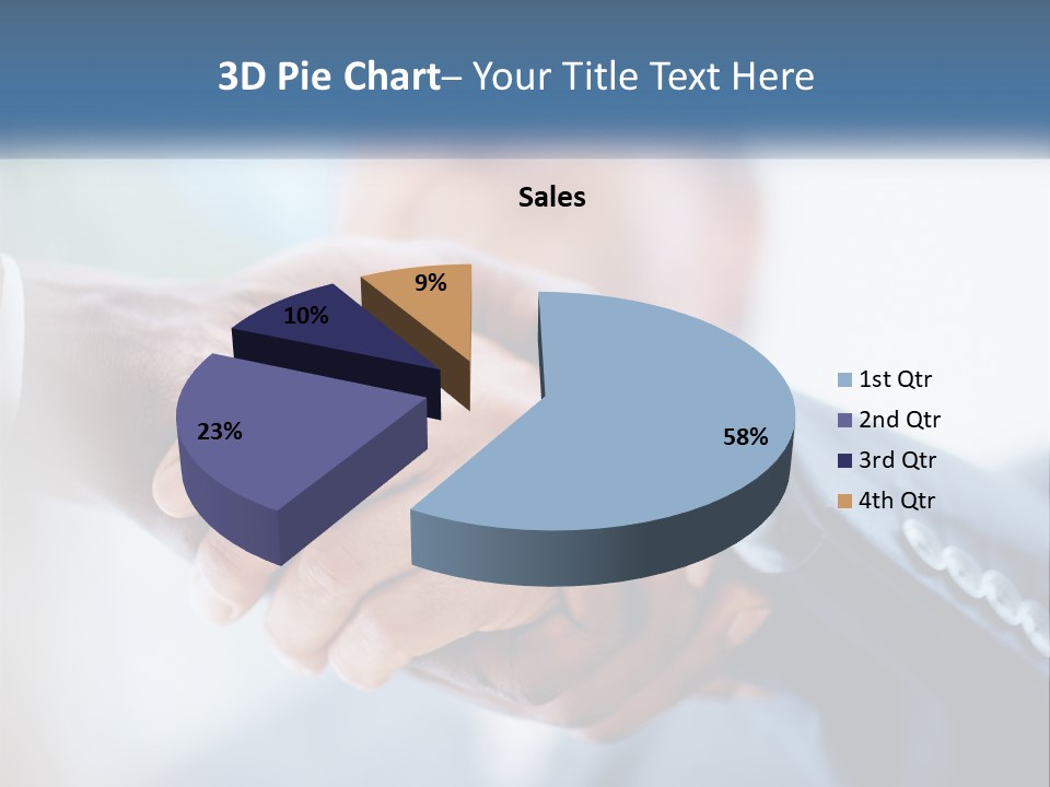 Two People Shaking Hands Over A Piece Of Paper PowerPoint Template