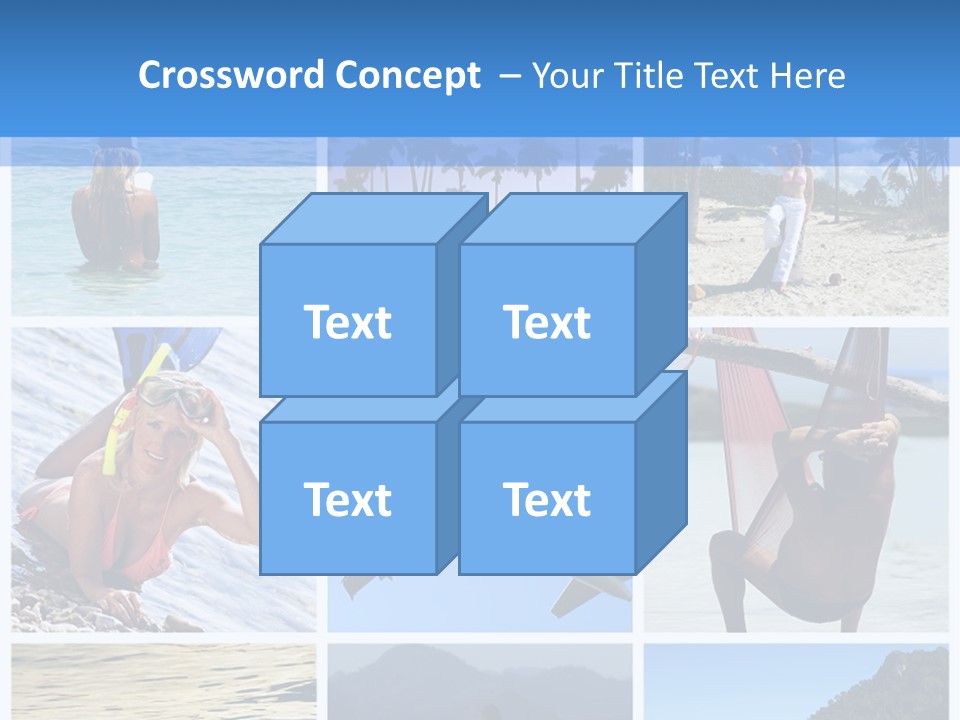 Beach Boat Plane PowerPoint Template