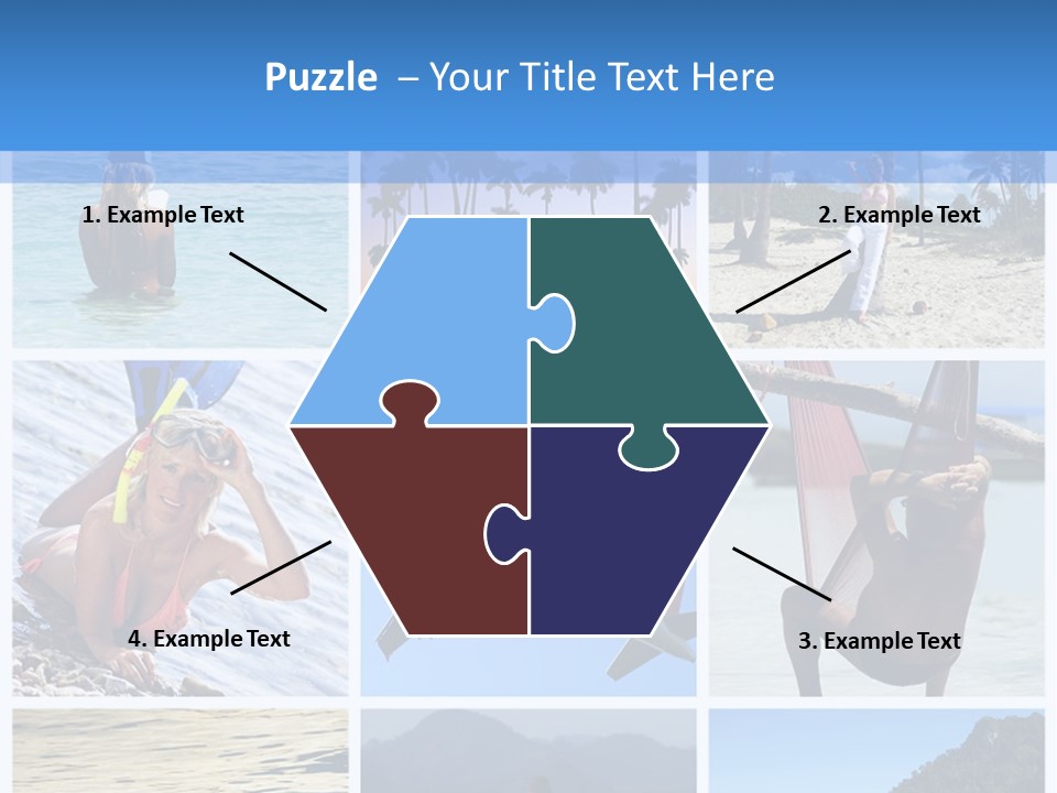 Beach Boat Plane PowerPoint Template