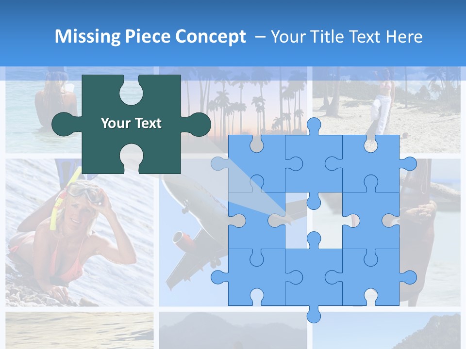 Beach Boat Plane PowerPoint Template