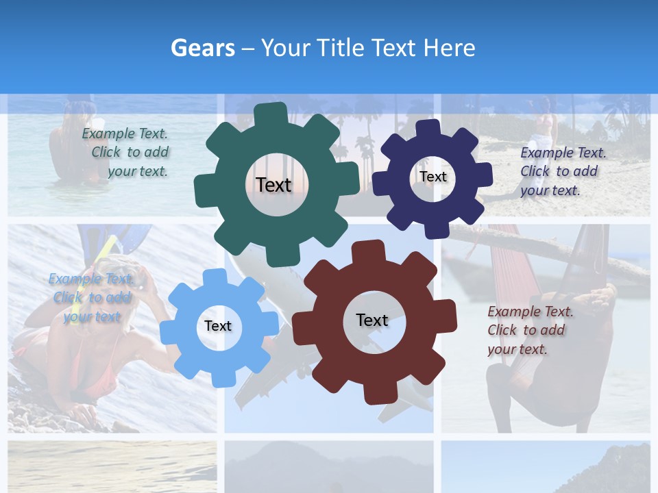 Beach Boat Plane PowerPoint Template