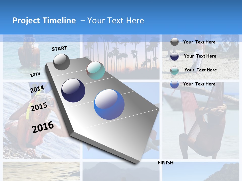 Beach Boat Plane PowerPoint Template