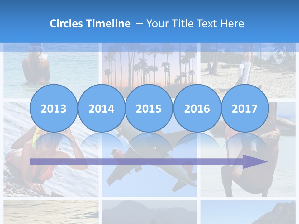 Beach Boat Plane PowerPoint Template