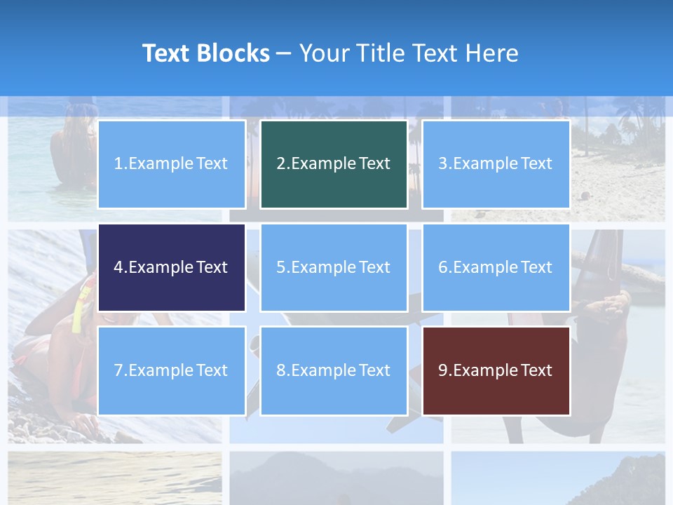 Beach Boat Plane PowerPoint Template