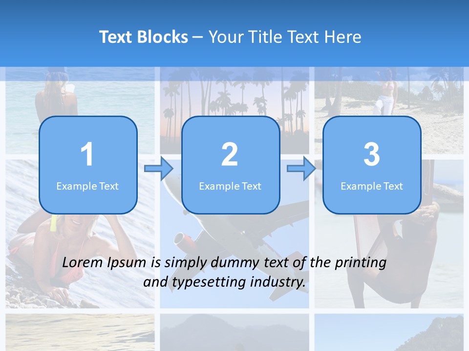 Beach Boat Plane PowerPoint Template