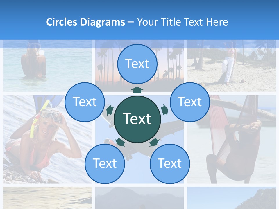 Beach Boat Plane PowerPoint Template