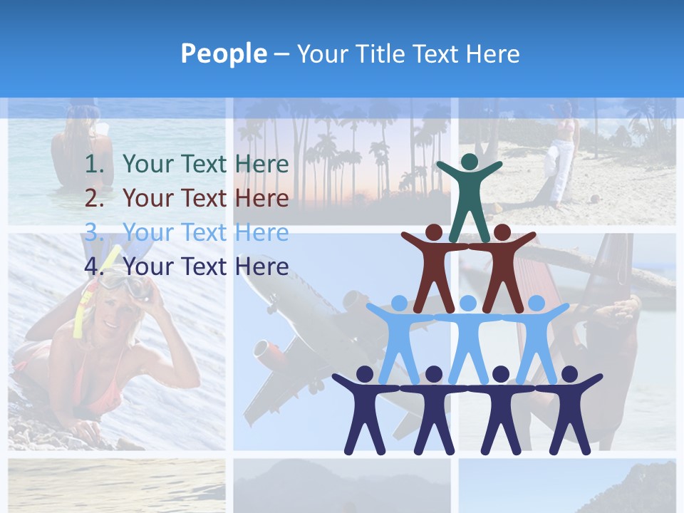 Beach Boat Plane PowerPoint Template