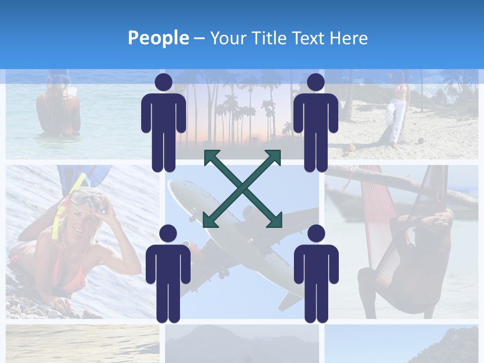 Beach Boat Plane PowerPoint Template