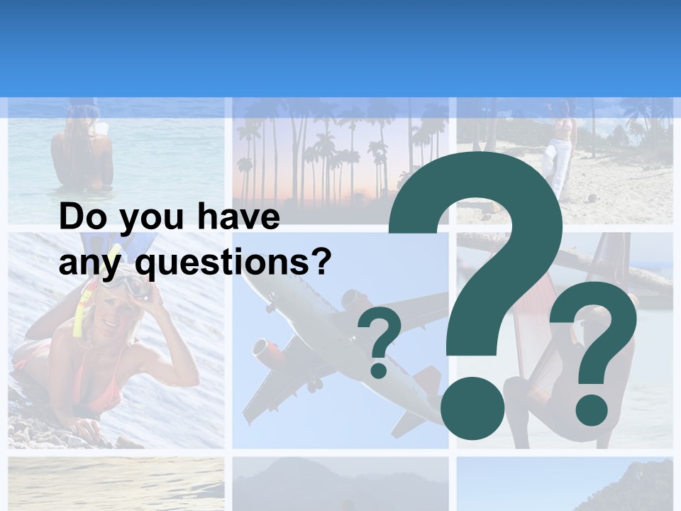 Beach Boat Plane PowerPoint Template