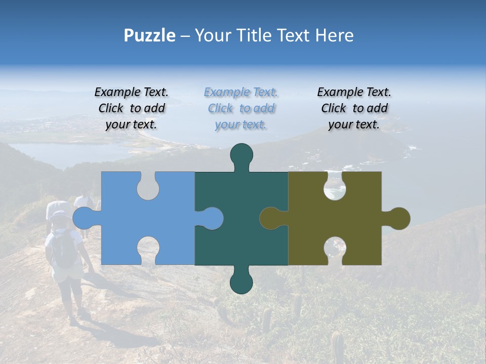 A Group Of People Standing On Top Of A Mountain PowerPoint Template