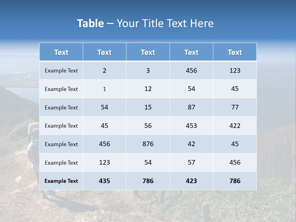 A Group Of People Standing On Top Of A Mountain PowerPoint Template