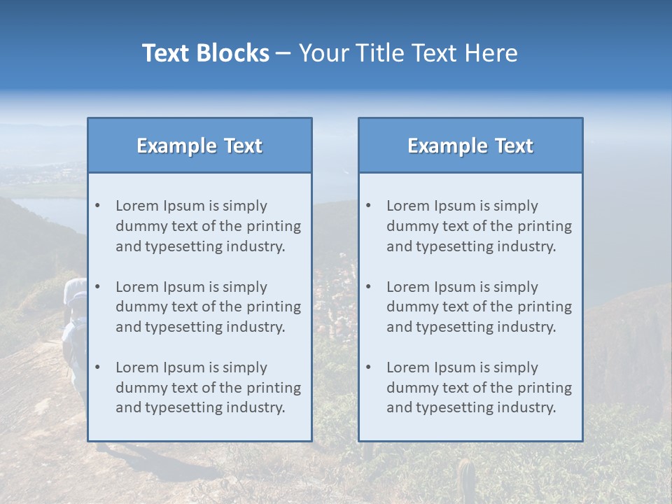 A Group Of People Standing On Top Of A Mountain PowerPoint Template