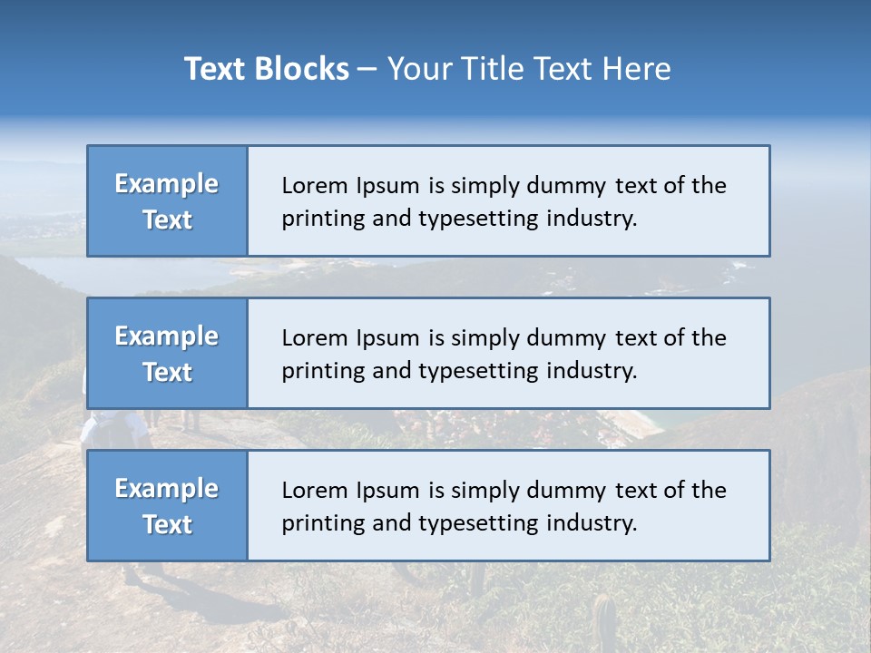 A Group Of People Standing On Top Of A Mountain PowerPoint Template
