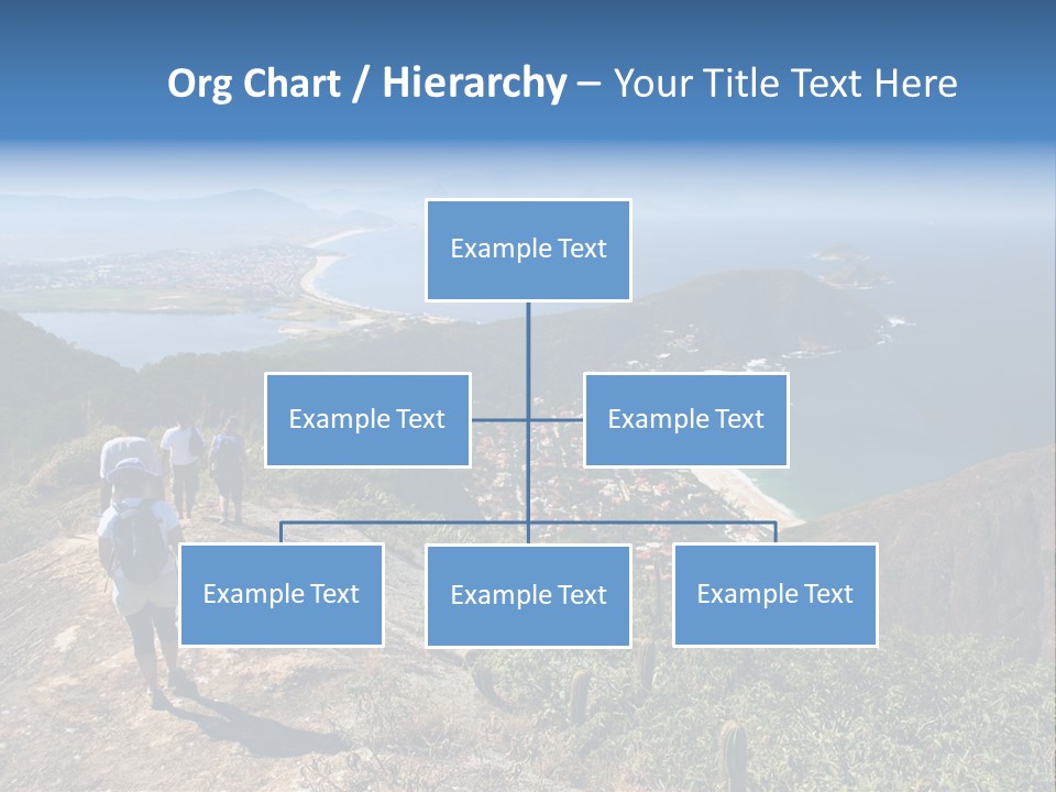 A Group Of People Standing On Top Of A Mountain PowerPoint Template