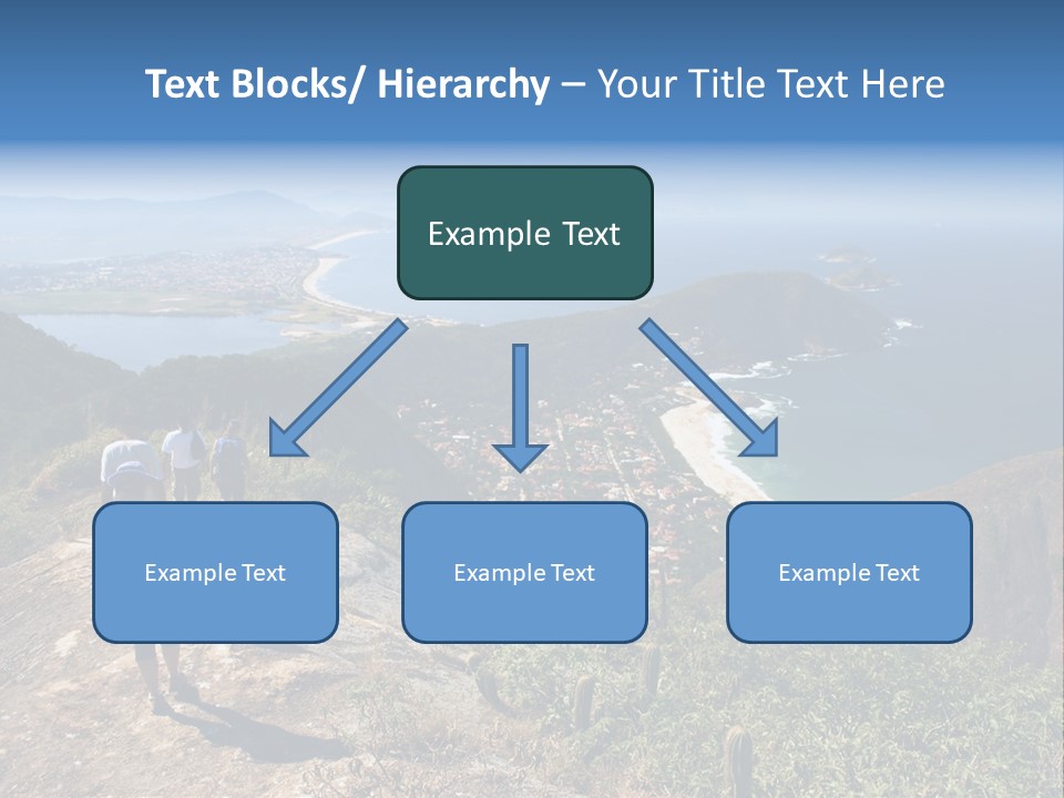 A Group Of People Standing On Top Of A Mountain PowerPoint Template