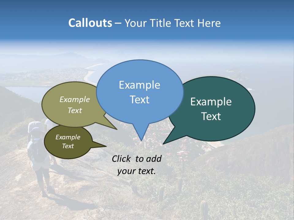 A Group Of People Standing On Top Of A Mountain PowerPoint Template
