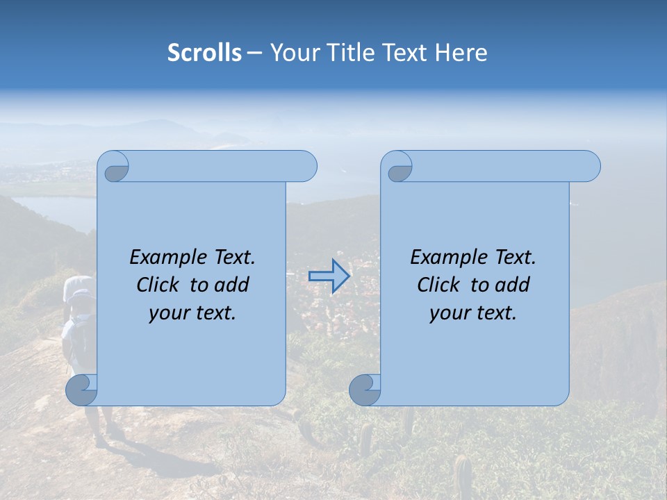 A Group Of People Standing On Top Of A Mountain PowerPoint Template