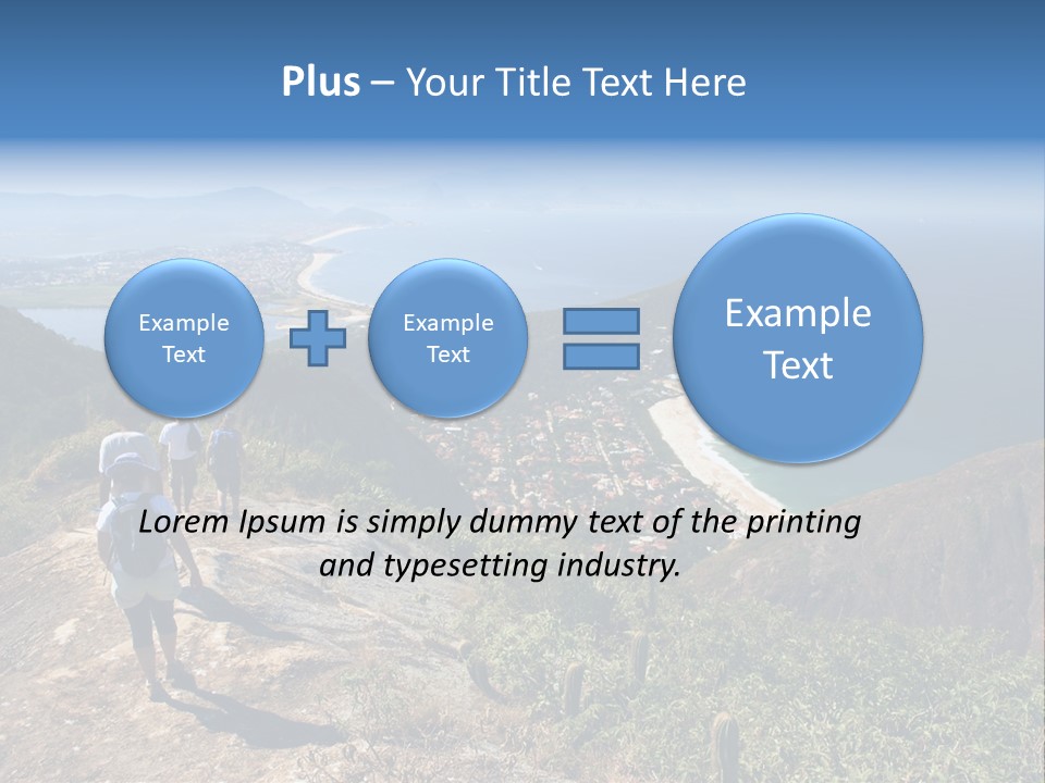 A Group Of People Standing On Top Of A Mountain PowerPoint Template