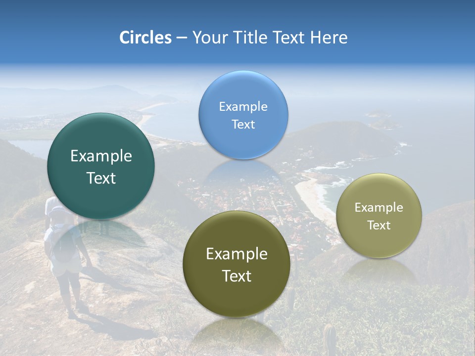 A Group Of People Standing On Top Of A Mountain PowerPoint Template