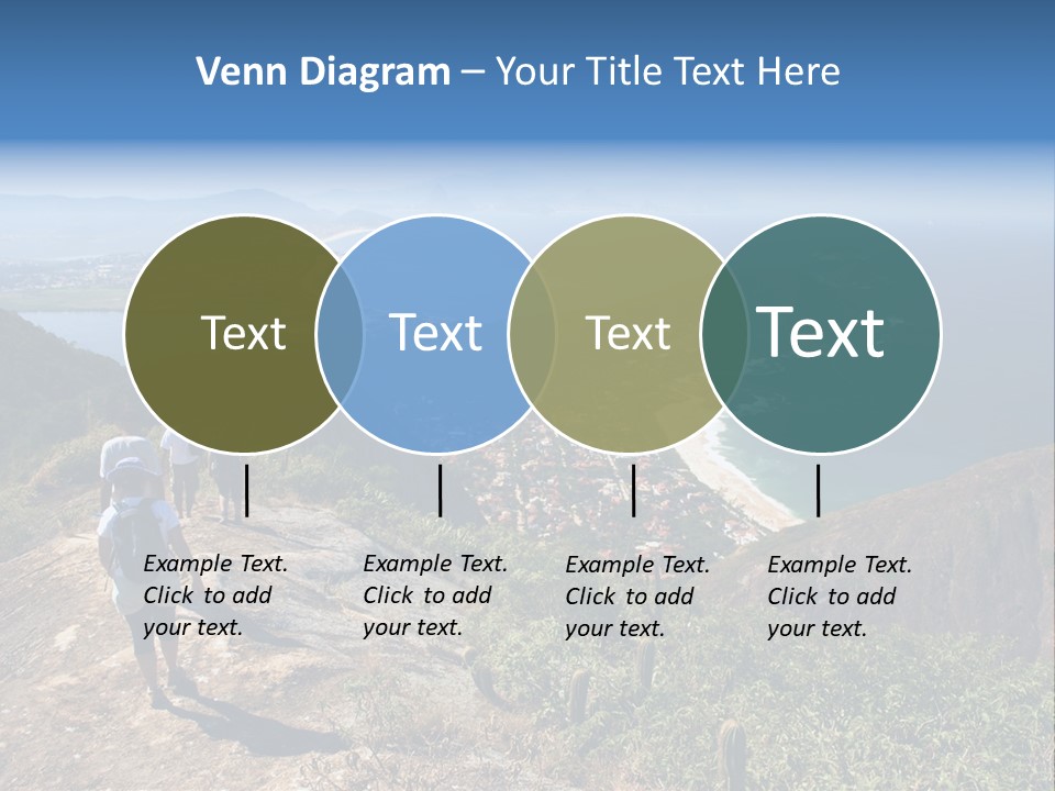 A Group Of People Standing On Top Of A Mountain PowerPoint Template