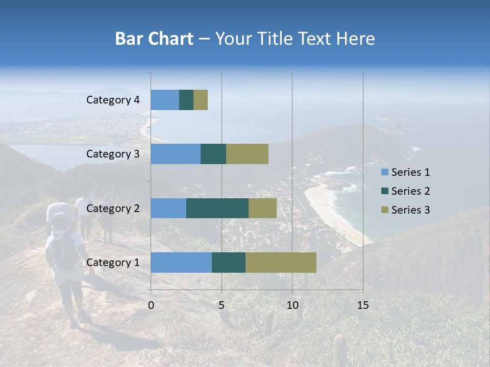 A Group Of People Standing On Top Of A Mountain PowerPoint Template