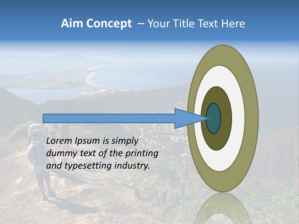 A Group Of People Standing On Top Of A Mountain PowerPoint Template