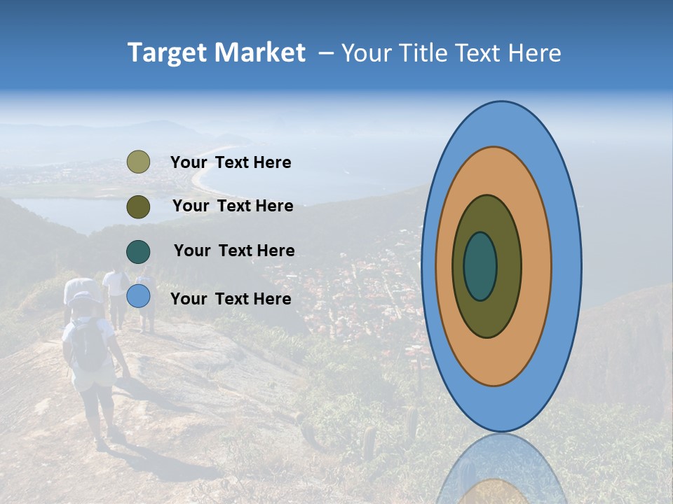 A Group Of People Standing On Top Of A Mountain PowerPoint Template