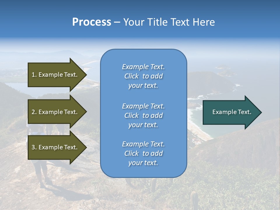 A Group Of People Standing On Top Of A Mountain PowerPoint Template
