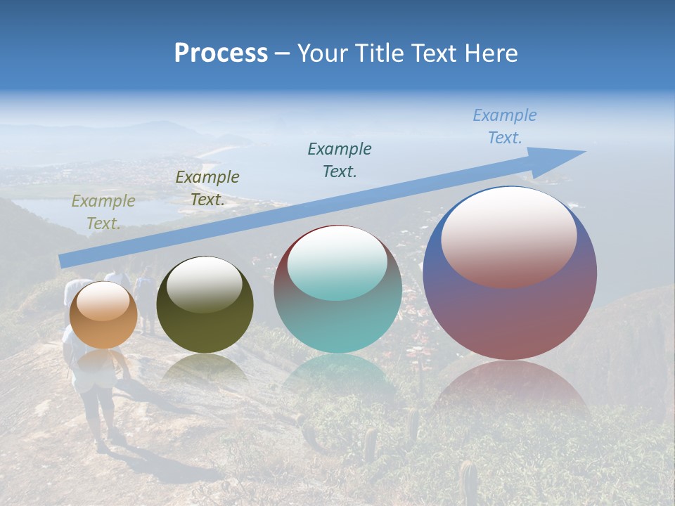 A Group Of People Standing On Top Of A Mountain PowerPoint Template