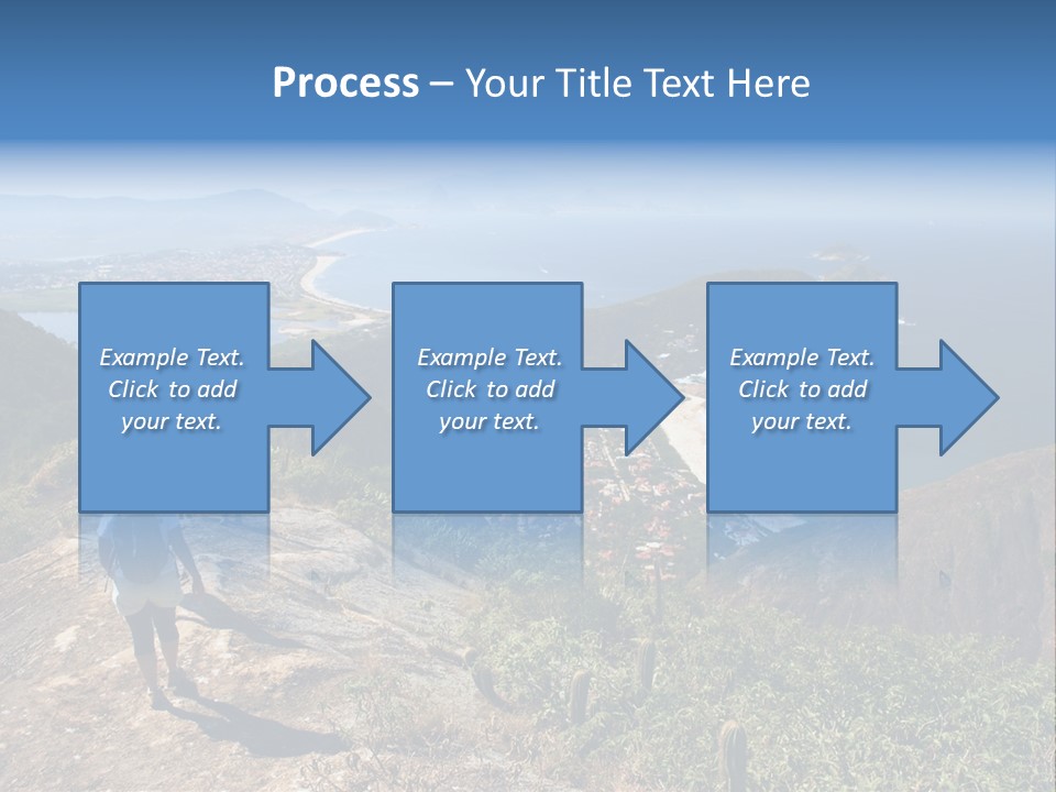 A Group Of People Standing On Top Of A Mountain PowerPoint Template
