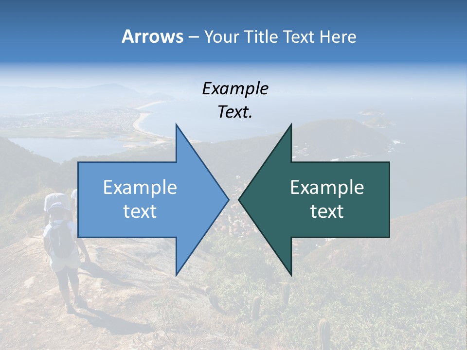 A Group Of People Standing On Top Of A Mountain PowerPoint Template