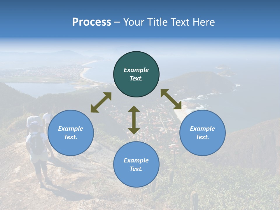 A Group Of People Standing On Top Of A Mountain PowerPoint Template