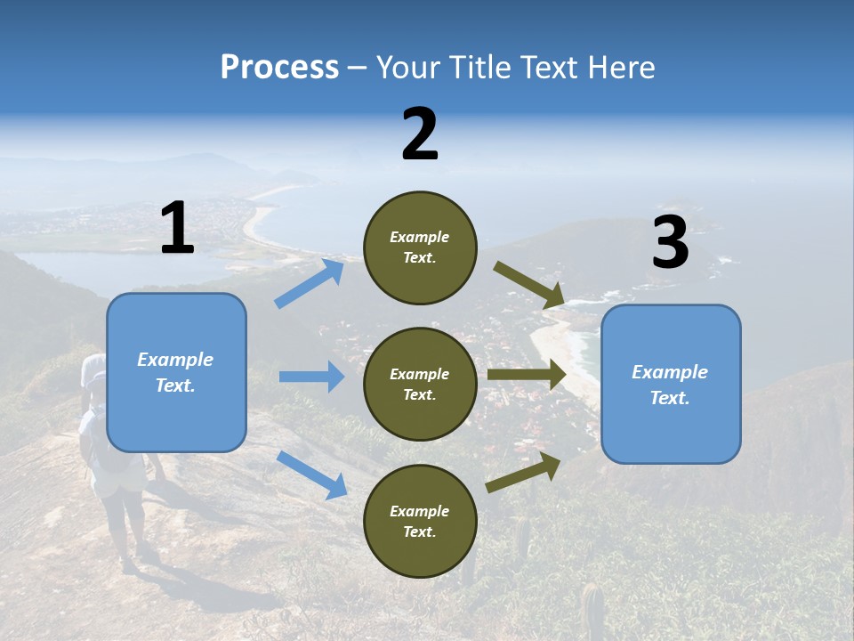 A Group Of People Standing On Top Of A Mountain PowerPoint Template