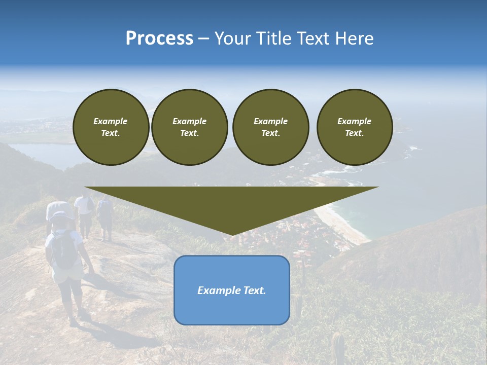 A Group Of People Standing On Top Of A Mountain PowerPoint Template