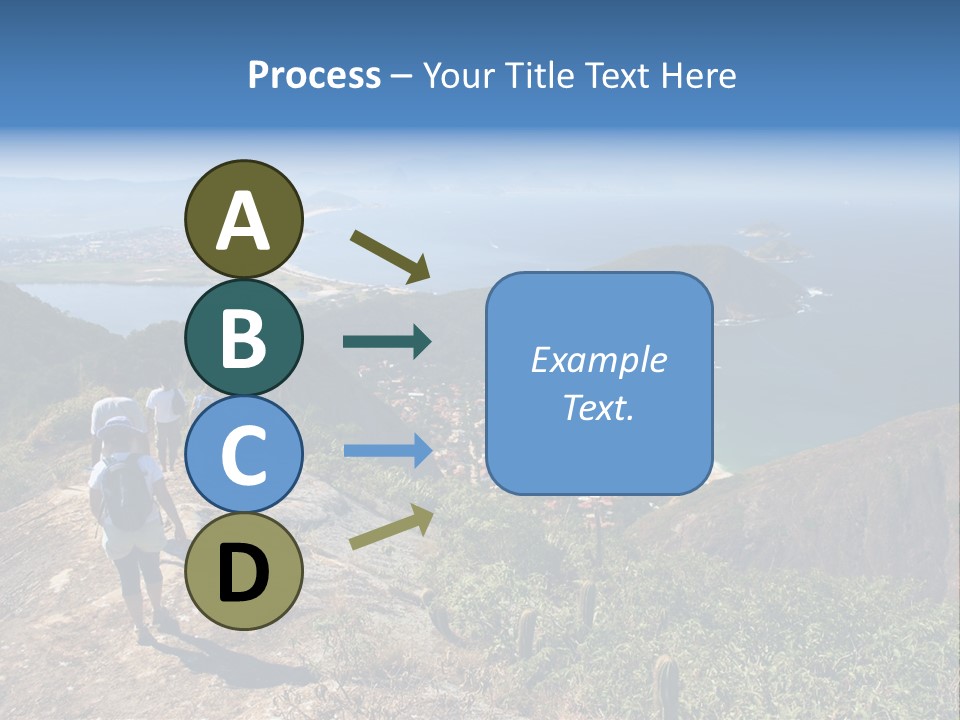 A Group Of People Standing On Top Of A Mountain PowerPoint Template