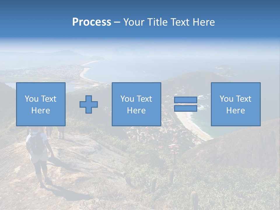A Group Of People Standing On Top Of A Mountain PowerPoint Template