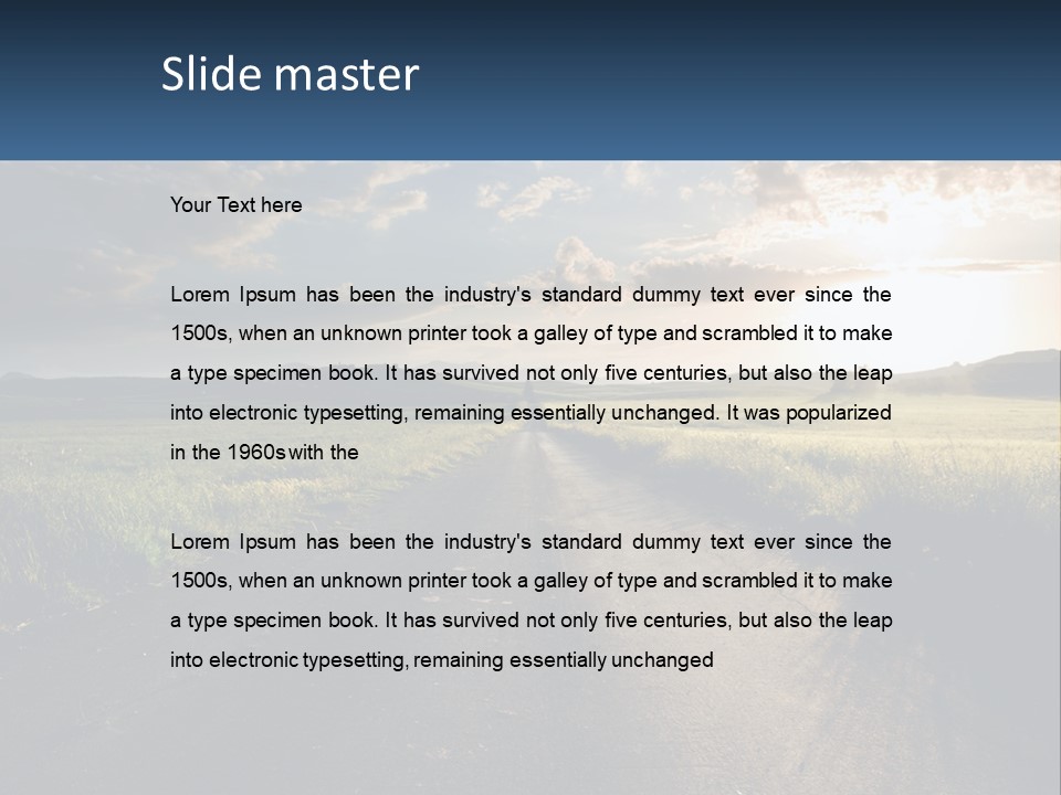 Landscape Highway Asphalt PowerPoint Template