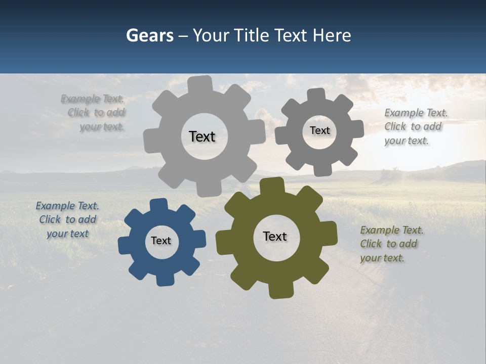 Landscape Highway Asphalt PowerPoint Template