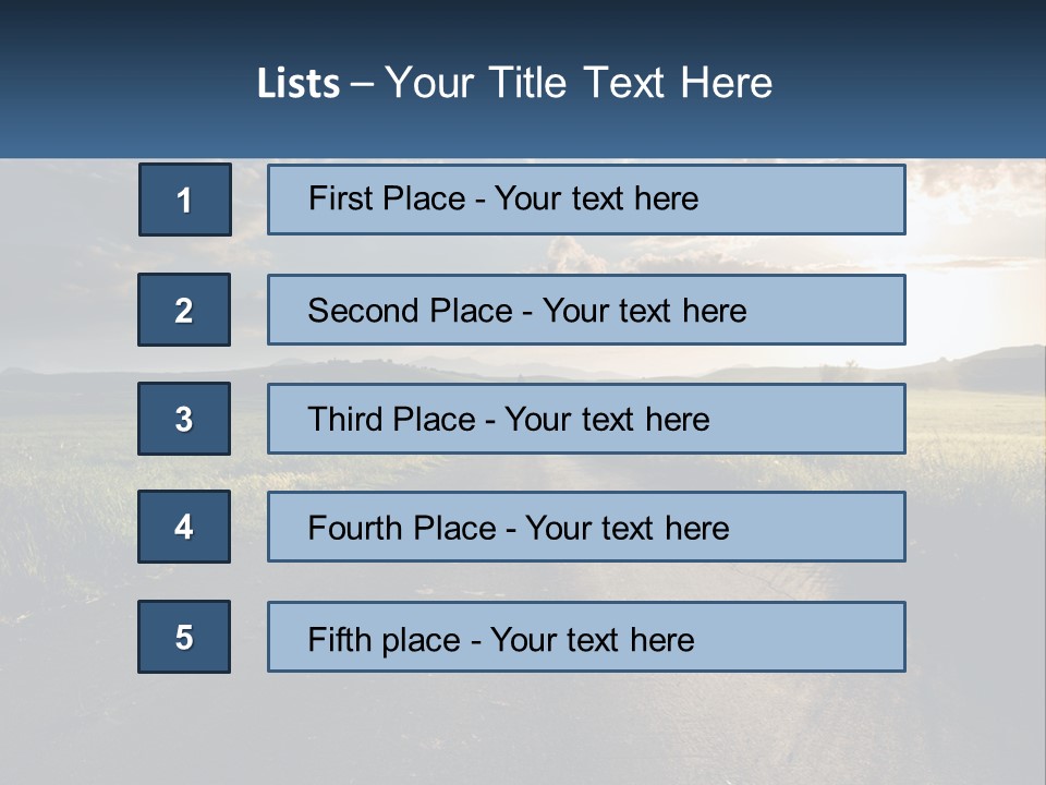 Landscape Highway Asphalt PowerPoint Template
