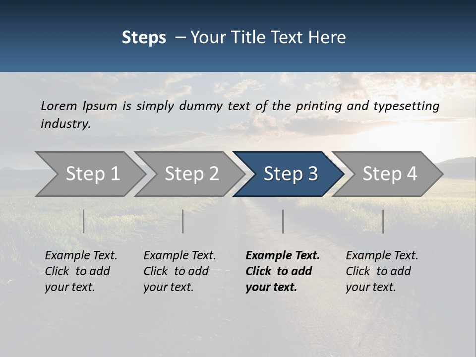 Landscape Highway Asphalt PowerPoint Template