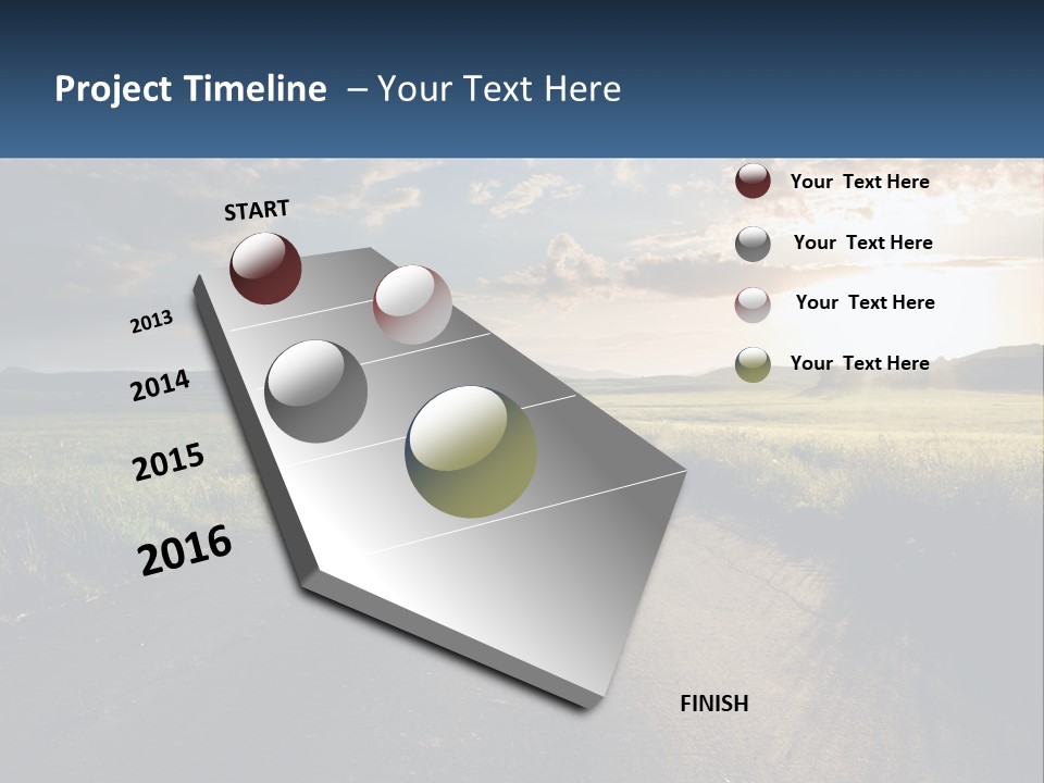 Landscape Highway Asphalt PowerPoint Template