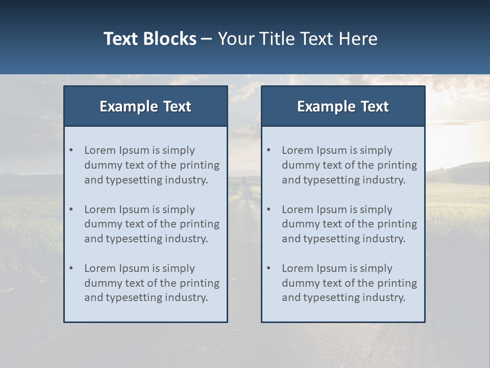 Landscape Highway Asphalt PowerPoint Template