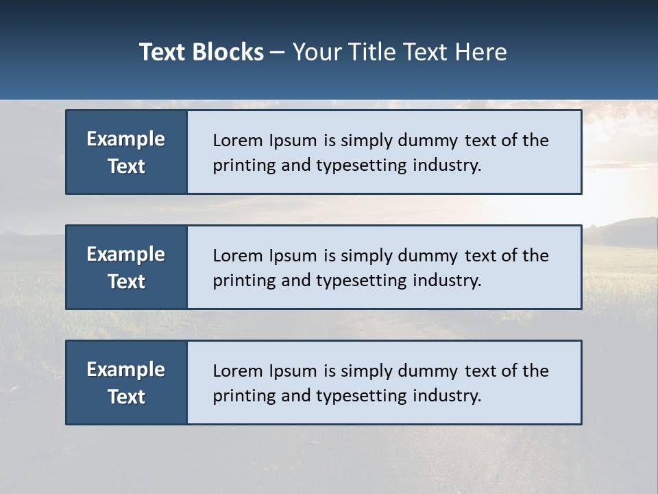 Landscape Highway Asphalt PowerPoint Template
